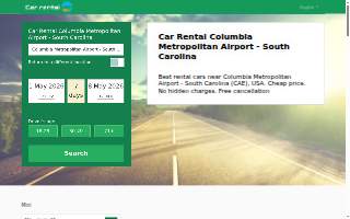 Columbia Car Rental website