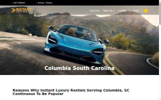 Exotic Car Rental Columbia | Instant Luxury Rentals website