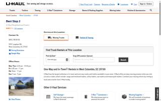 U-Haul Neighborhood Dealer of West Columbia website