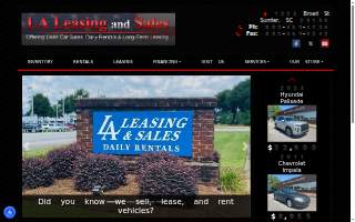 L A Leasing website