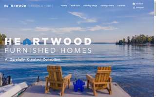 Heartwood Furnished Homes + Realty website