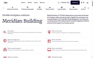 Regus - Columbia - Main Street website