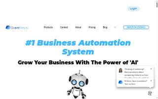 Client Pro AI website