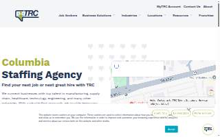 TRC Talent Solutions of Columbia website