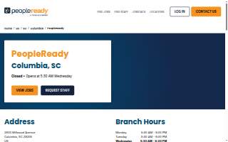 PeopleReady of Columbia website