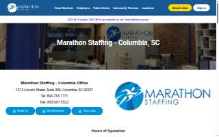 Marathon Staffing website