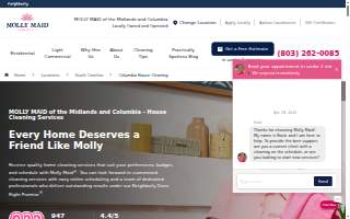 MOLLY MAID of the Midlands and Columbia website