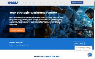MAU Workforce Solutions of Lexington website