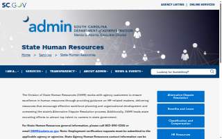 South Carolina Human Resources Division website