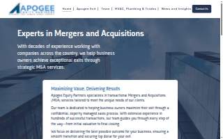 Apogee Equity Partners and Sunbelt Business Brokers website