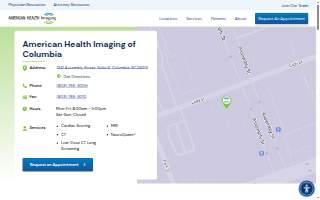 American Health Imaging of Columbia website