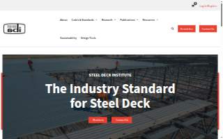 Steel Deck Institute website
