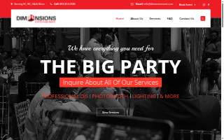 Dimensions Entertainment website