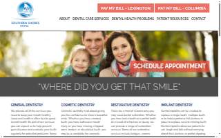 Southern Shores Dental of Columbia website