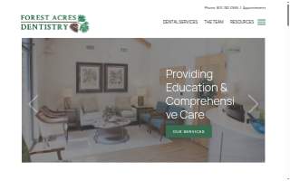 Forest Acres Dentistry website