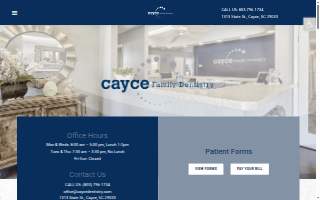 Cayce Family Dentistry website