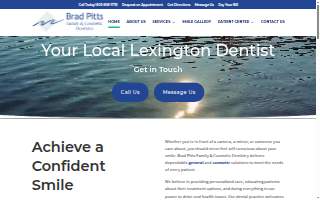 Brad Pitts Family & Cosmetic Dentistry website