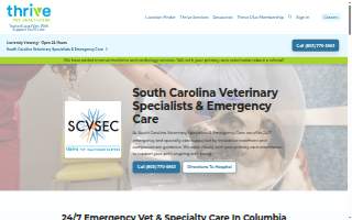 South Carolina Veterinary Specialists & Emergency Care website