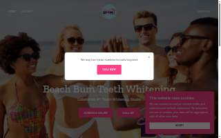 Beach Bum Teeth Whitening website