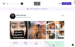 Akira Lash Studio website