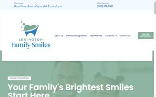 Lexington Family Smiles website