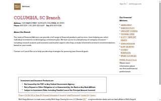 Wells Fargo Advisors of Columbia website