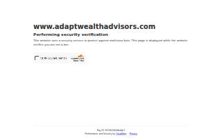 Adapt Wealth Advisors website