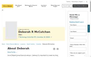 Edward Jones - Financial Advisor: Deborah R McCutchan website