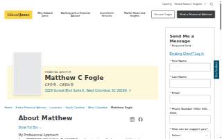 Edward Jones - Financial Advisor: Matthew C Fogle, CFP® website