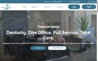 Tidelands Dental website