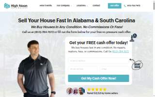 High Noon Home Buyers website