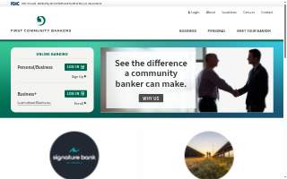 First Community Bank of Columbia website