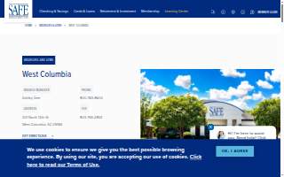 SAFE Federal Credit Union of West Columbia website