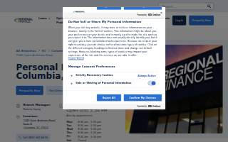Regional Finance of Columbia website