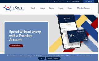AllSouth Federal Credit Union of Columbia website