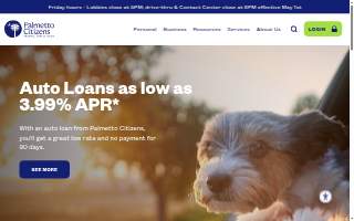 Palmetto Citizens Federal Credit Union of West Columbia website