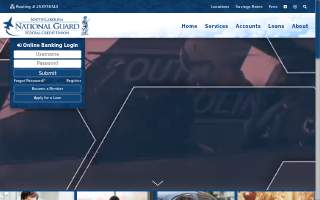 South Carolina National Guard Federal Credit Union of Columbia website