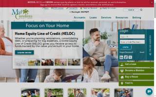 Mid Carolina Credit Union website