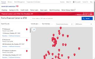 Bank of America ATM website