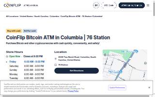 CoinFlip Bitcoin ATM - 76 Station (Columbia) website