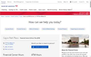Bank of America Financial Center website