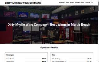 Dirty Myrtle Wing Company website