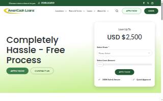 AmeriCash Loans website