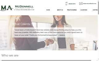 McDonnell & Associates Law Firm website