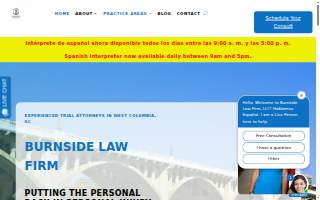 Burnside Law Firm of West Columbia website