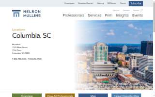 Nelson Mullins Riley & Scarborough LLP of Columbia website