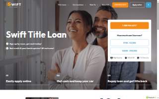 Swift Title Loans of Columbia website