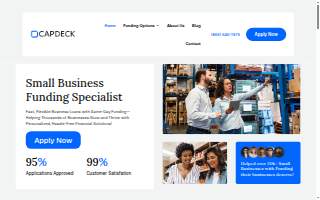 Capdeck Business Loans website