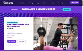 Anytime Fitness of Columbia website