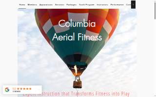 Columbia Aerial Fitness website